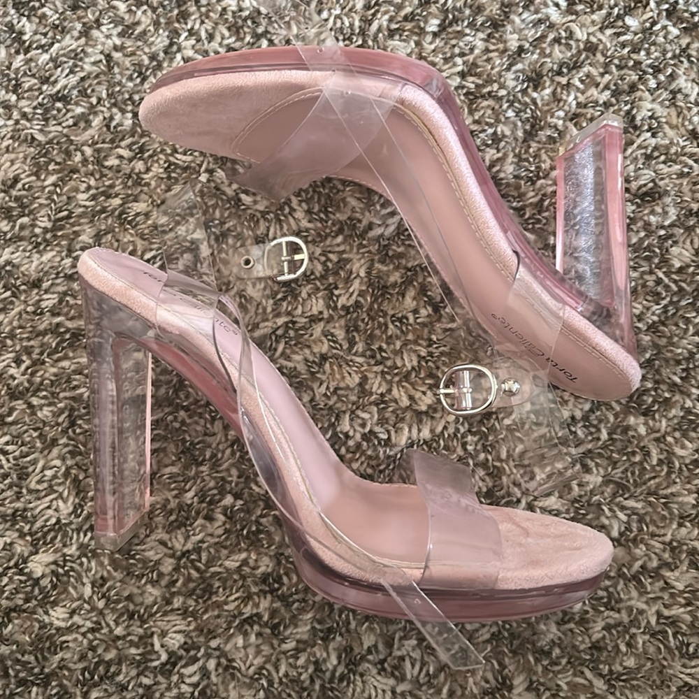 Torta Caliente Clear Pink Heels